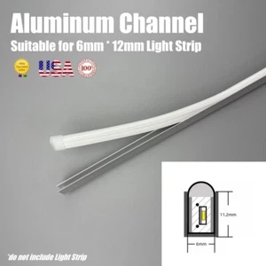 20pcs 3.3ft for 6*12mm Light Strip Aluminum Holder Channel Track Light Mounting - Picture 1 of 8