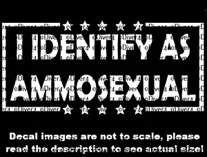 Decalcomania I Identify As Ammosessuale Auto Furgone Camion Made in USA Venditore USA - Foto 1 di 8