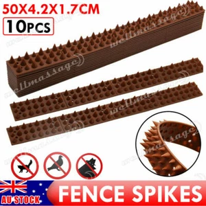 10X Bird Spikes Human Cat Possum Pest Mouse Control Spiked Fence Wall Deterrent - Picture 1 of 12