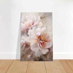 Peony Flowers Elegant Botanical Vintage Paint Wall Art Canvas Unframed Print Art - Picture 1 of 4