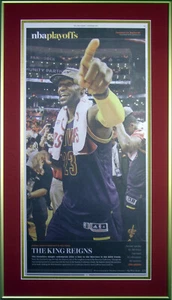 2016 Cleveland Cavaliers NBA Finals Champs Framed Original Newspaper MVP Lebron! - Picture 1 of 1