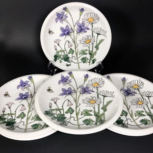 6 Vintage 1970s Scandinavian MIDSOMMAR Botanical Small Plates Spal Portugal - Picture 1 of 4