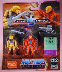 HE MAN VS BEAST MAN ~ Mega Construx / Masters Of The Universe Figures MOTU *NEW* - Picture 1 of 2