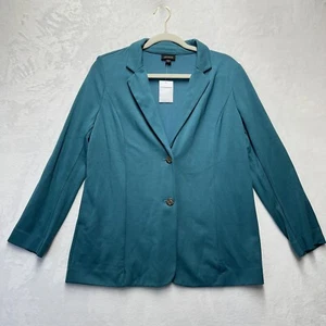 J Jill Wearever Blazer Doble Cara Jersey Chaqueta Mujer Pequeña Pequeña Azul Teal - Imagen 1 de 9