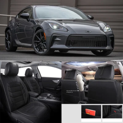 Capas de almofada de couro para carro frente 2 lugares 5 camadas para Toyota GR86 Subaru BRZ - Imagem 1 de 4