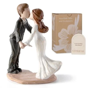 Wedding Cake Toppers Bride and Groom Romantic Gifts for Couples Anniversary E... - Picture 1 of 7