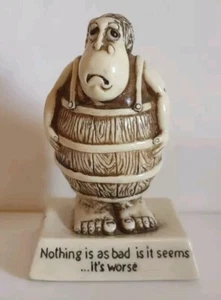 Neuheit Figur 1976 Russ Berrie Nothing Is A Bad As It Seems It’s Worse KICK ME - Bild 1 von 9