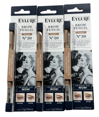 3 Pack - Eylure Firm Texture Eye Brow Pencil 30 Blonde - New in Box - Image 1 of 4