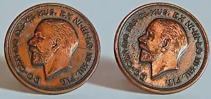 GEMELOS DE COBRE GRANDES DE COLECCIÓN DO-CAN-DO DIS-CI-MUS. PENDIENTE PAT EX NI HI-LO NI-HIL-FIT - Imagen 1 de 2