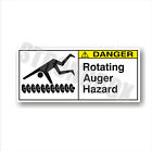 Farm and Industrial Safety decal - DANGER ROTATING AUGER HAZARD sticker