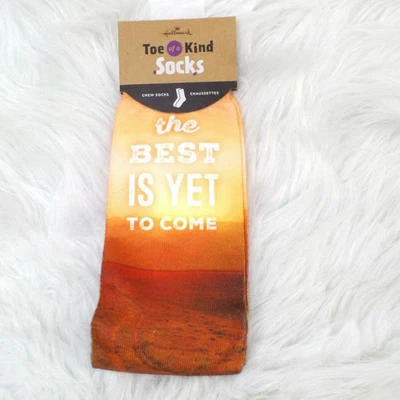 Hallmark Toe of a Kind The Best Is Yet to Come Zen Ocean Crew 袜子 全新 — 第 1/4 张图片