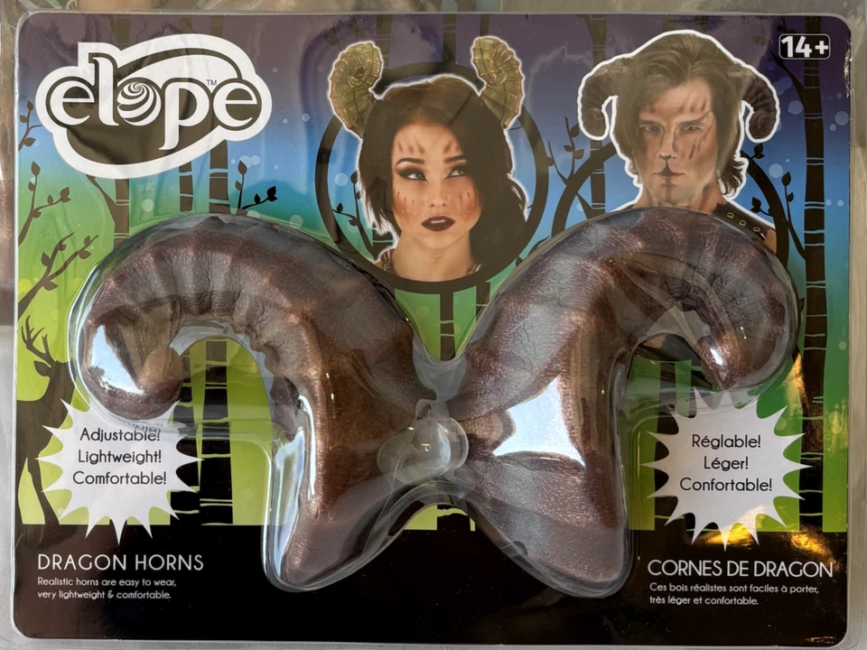 Accesorio de Disfraz Cuernos de Dragón Elope Marrón Cuernos Curvos Fantasía Juegos con disfraces Nuevo Foto 1 de 1