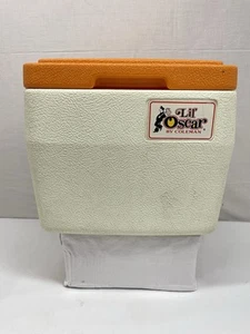 Lil' Oscar By Coleman Small Cooler White & Orange Locking Cup Holder Lid 5272 - Picture 1 of 11
