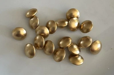 18 mal Blusen Hemden Knopf  12 mm Gold Halbkugel Stiel - Bild 1 von 2