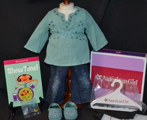 AMERICAN GIRL-SPARKLY TUNIC & JEANS OUTFIT-COMPLETE - Picture 1 of 9