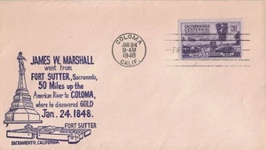 1948 FDC, #954, 3c California Gold Centennial, unlisted cachet - Picture 1 of 2