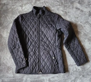 Lands End Women's Lightweight Puffer Jacket Size Extra Small 2-4 Black Zip Up - Picture 1 of 8