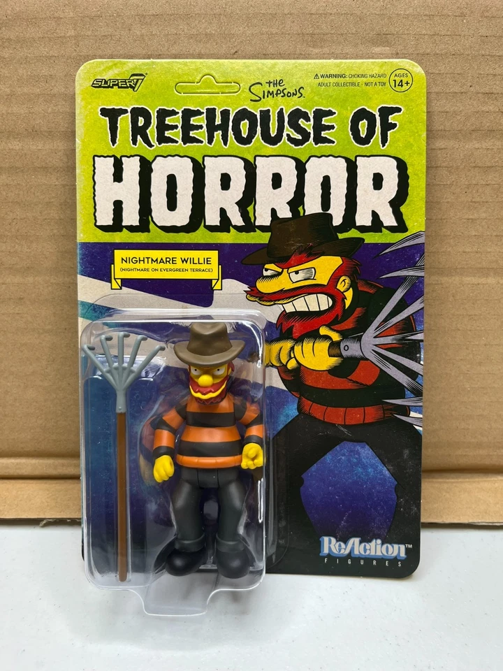 Simpsons Super7 ReAction Treehouse of Horror Hell Toupe Homer Figure 100