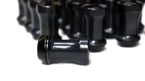 20 set Black Titanium Locking Wheel Lug Nut 1/2-20 Rotating Floating Seat 60deg - Picture 1 of 8