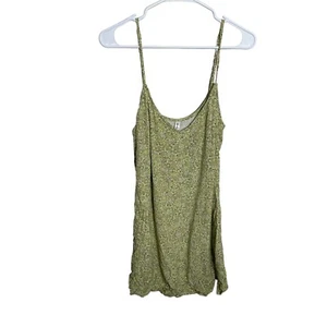 RVCA Dress Girl's XL 14 Green Floral Sleeveless Lightweight Mini Tank Top - Picture 1 of 8