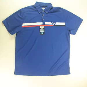 Callaway Shirt Polo Golf Men's Big & Tall Size XLB Blue Short Sleeve Wicking NOS - Picture 1 of 7