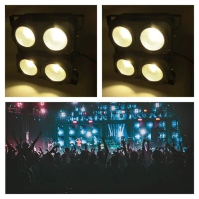 2pc 4 eyes cob led blinder light 2in1 dmx stage audience  4*100w stage lighting - Image 1 of 4