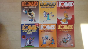 LOT DE 6 LEONARD LE GENIE TURK DE GROOT EO  21 26 27 28 38 40 LE LOMBARD - Picture 1 of 4