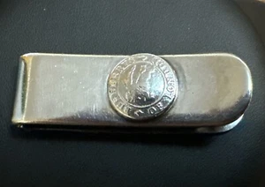 Vintage Burberry 925 Italy Solid Silver money clip size 5cm x 1.5cm - Picture 1 of 10