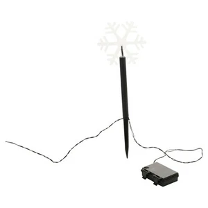5 Pcs Christmas Outdoor Waterproof Garden LED Light Path Ground Stake Snowflake - Picture 1 of 4