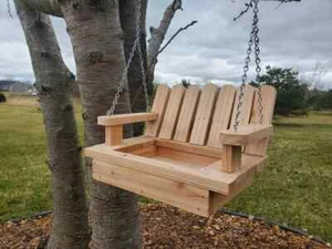 Bird feeder swing - Wood swing - Picture 1 of 2