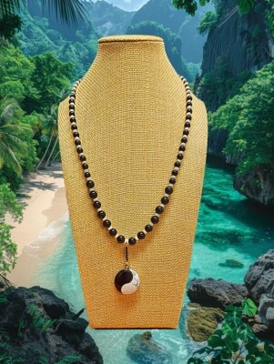 Nuevos collares hechos a mano diseñados con piedras preciosas con dije Ying Yang: 21 pulgadas con ext. Foto 1 de 2