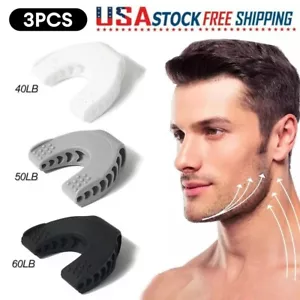 3Pcs Jaw Exerciser for Men & Women Resistance Levels Silicone Jawline Exerciser - Picture 1 of 14