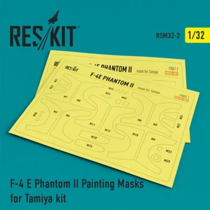1/32 ResKit RSM32-0002 F-4 E Phantom II Máscaras de pintura precortadas para kit Tamiya - Imagen 1 de 1