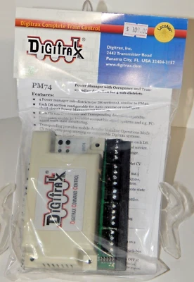 Digitrax PM74 Power Manager w/Occupancy & Transponding Detection NEW - Image 1 of 3