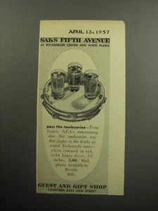 1957 Saks Fifth Avenue Tambourine Tray Advertisement - Pass the tambourine - Picture 1 of 1