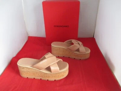 Sandalias de cuña de corcho FERRAGAMO Engracia $695 - talla 10 de EE. UU. - rosa - # 1062 Foto 1 de 4