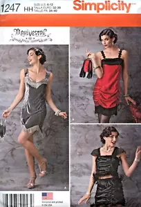 20er Jahre Flapper Kostüm Geldbörsen Kleid Top Rock Gr. 6-12 Nähen Einfachheit 1247 - Bild 1 von 2