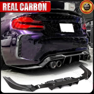 Difusor labio trasero de fibra de carbono real para BMW F87 M2 M2C 2016-2020 cupé - Imagen 1 de 12