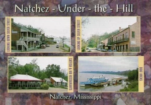 Postal Mississippi Natchez-Under-the-Hill Silver Street River No Como Nueva Sin Usar - Imagen 1 de 1