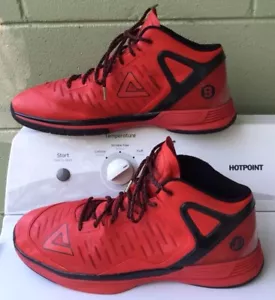 Peak Herren Tony Parker Profi Basketballschuhe US Größe 18 rot schwarz - Bild 1 von 5