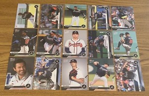 2020 TOPPS NOW ATLANTA BRAVES ROAD TO OPENING DAY 15-CARD TEAM SET