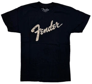 Fender Guitar Men's T-Shirt Classic Distressed Logo Authentic Merch Tee S-2XL - Picture 1 of 12