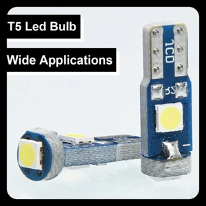10X T5 Led Bulb Car Lights Light 3smd Dashboard Warming 12v Mini License plate - Picture 1 of 16
