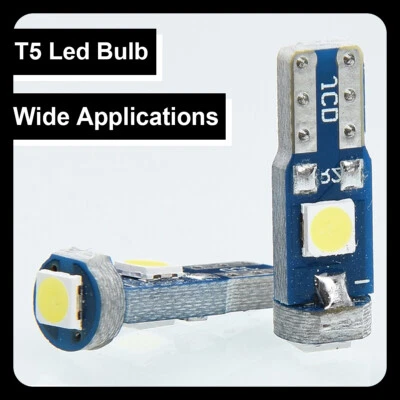 10X T5 Led Bulb Car Lights Light 3smd Dashboard Warming 12v Mini License plate - Image 1 of 4