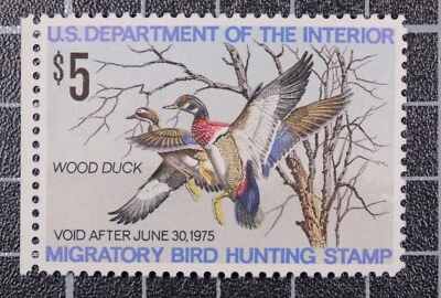 Scott RW41 1974 $5.00 Duck Stamp MNH PSE Cert Grade 90 SCV $40.00 - Image 1 of 3