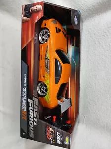 Fast & Furious Brian’s 1995 Toyota Supra RC 12” Remote Control Car USB Jada Toys - Picture 1 of 3