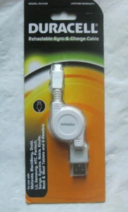 Duracell Retractable Sync & Charge Cable For Samsung Kindle~DU1549~New~LBDEN - Picture 1 of 5