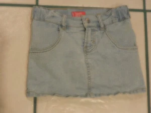 LEVIS BRAND LITTLE GIRLS SZ 4 BLUE DENIM SKORTS ADJUST. WAIST RAMIE/COTTON/POLY - Picture 1 of 3