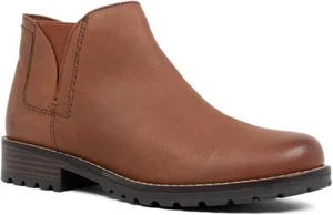 Clarks Ladies Chelsea Boots CLARKWELL DEMI Dark Tan Leather UK 4 D /37 - Imagen 1 de 4