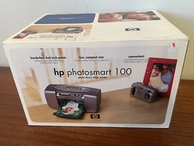 HP Photosmart 100 Standard Inkjet Printer. Open Box. Unused. Original. Intact - Image 1 of 4